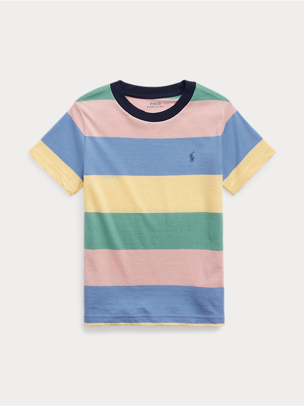 Polo by Ralph Lauren Boys Striped Cotton Jersey Tee in Pastels